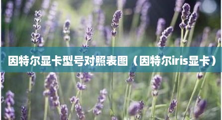 因特尔显卡型号对照表图（因特尔iris显卡）
