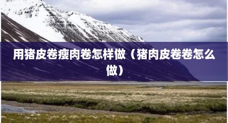 用猪皮卷瘦肉卷怎样做（猪肉皮卷卷怎么做）