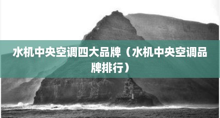 水机中央空调四大品牌（水机中央空调品牌排行）