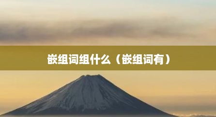 嵌组词组什么（嵌组词有）