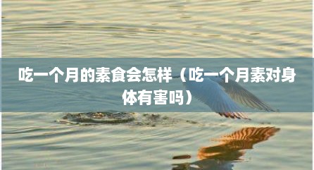 吃一个月的素食会怎样（吃一个月素对身体有害吗）