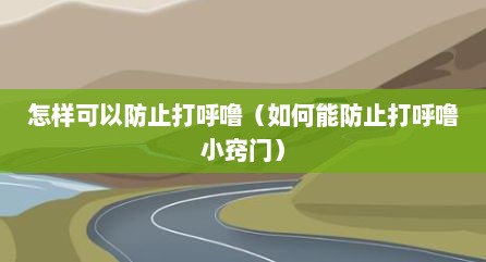 怎样可以防止打呼噜（如何能防止打呼噜小窍门）