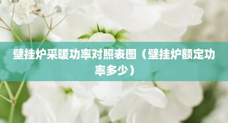 壁挂炉采暖功率对照表图（壁挂炉额定功率多少）