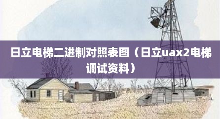 日立电梯二进制对照表图（日立uax2电梯调试资料）