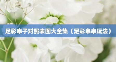 足彩串子对照表图大全集（足彩串串玩法）