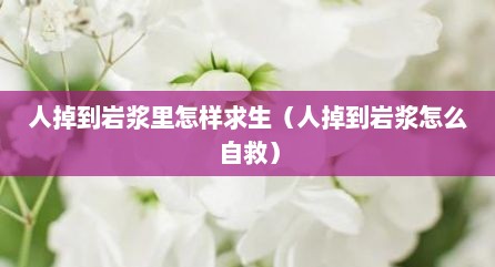 人掉到岩浆里怎样求生（人掉到岩浆怎么自救）