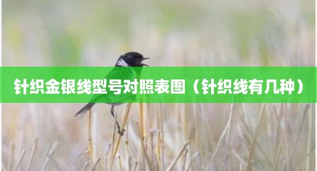 针织金银线型号对照表图（针织线有几种）