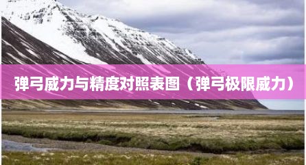 弹弓威力与精度对照表图（弹弓极限威力）