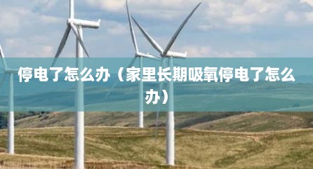 停电了怎么办（家里长期吸氧停电了怎么办）