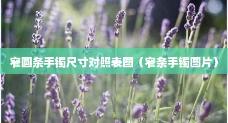窄圆条手镯尺寸对照表图（窄条手镯图片）