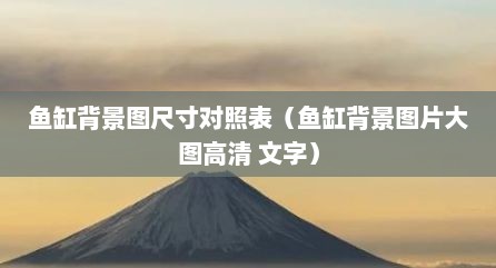 鱼缸背景图尺寸对照表（鱼缸背景图片大图高清 文字）