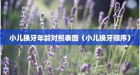 小儿换牙年龄对照表图（小儿换牙顺序）