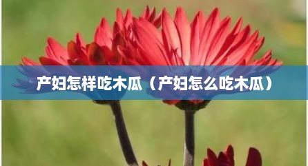 产妇怎样吃木瓜（产妇怎么吃木瓜）