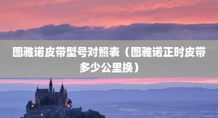 图雅诺皮带型号对照表（图雅诺正时皮带多少公里换）