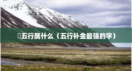 祎五行属什么（五行补金最强的字）
