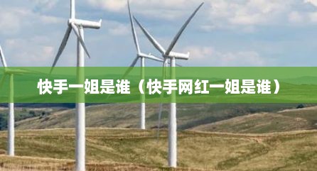 快手一姐是谁（快手网红一姐是谁）