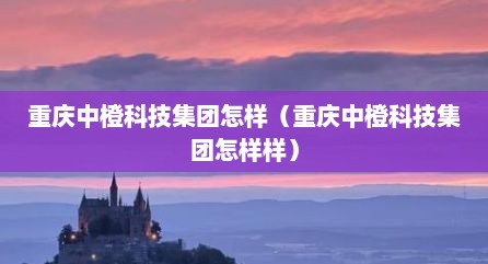 重庆中橙科技集团怎样（重庆中橙科技集团怎样样）