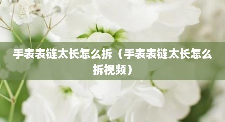 手表表链太长怎么拆（手表表链太长怎么拆视频）