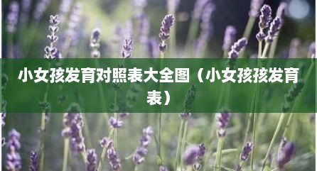 小女孩发育对照表大全图（小女孩孩发育表）