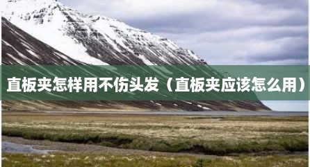 直板夹怎样用不伤头发（直板夹应该怎么用）