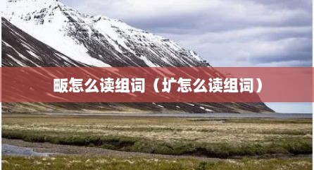 畈怎么读组词（圹怎么读组词）