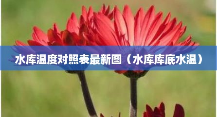 水库温度对照表最新图（水库库底水温）