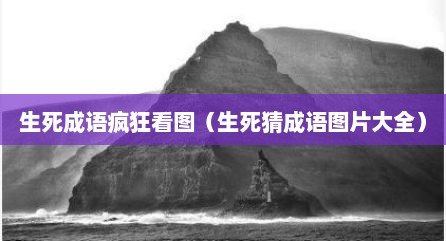 生死成语疯狂看图（生死猜成语图片大全）