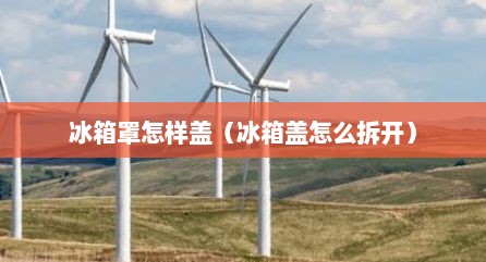 冰箱罩怎样盖（冰箱盖怎么拆开）