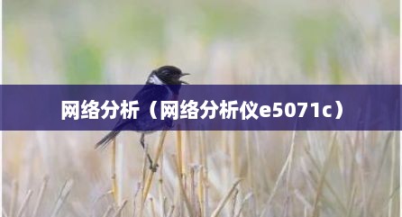 网络分析（网络分析仪e5071c）