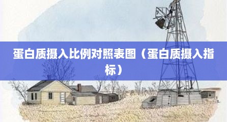 蛋白质摄入比例对照表图（蛋白质摄入指标）