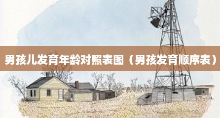男孩儿发育年龄对照表图（男孩发育顺序表）