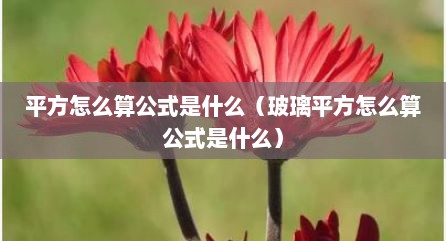 平方怎么算公式是什么（玻璃平方怎么算公式是什么）