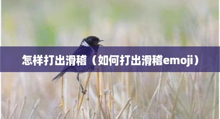 怎样打出滑稽（如何打出滑稽emoji）