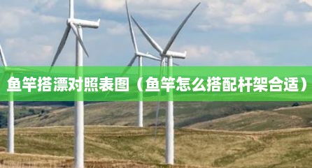 鱼竿搭漂对照表图（鱼竿怎么搭配杆架合适）