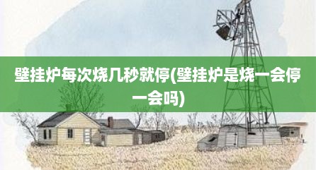 壁挂炉每次烧几秒就停(壁挂炉是烧一会停一会吗)