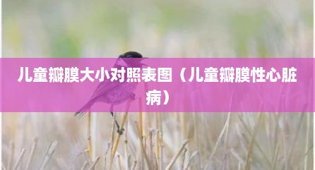 儿童瓣膜大小对照表图（儿童瓣膜性心脏病）
