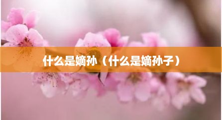什么是嫡孙（什么是嫡孙子）