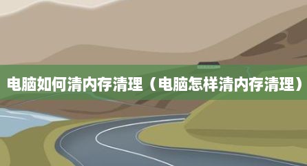 电脑如何清内存清理（电脑怎样清内存清理）