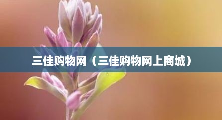 三佳购物网（三佳购物网上商城）