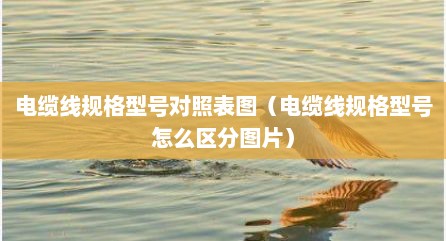 电缆线规格型号对照表图（电缆线规格型号怎么区分图片）