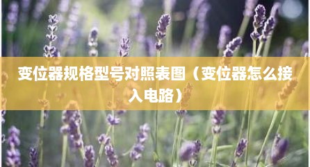 变位器规格型号对照表图（变位器怎么接入电路）