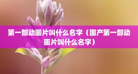第一部动画片叫什么名字（国产第一部动画片叫什么名字）