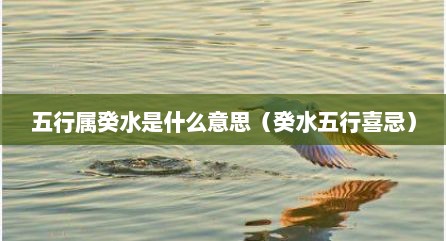 五行属癸水是什么意思（癸水五行喜忌）