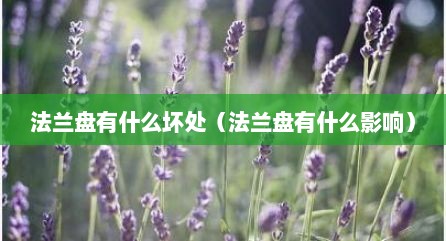 法兰盘有什么坏处（法兰盘有什么影响）
