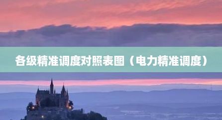 各级精准调度对照表图（电力精准调度）