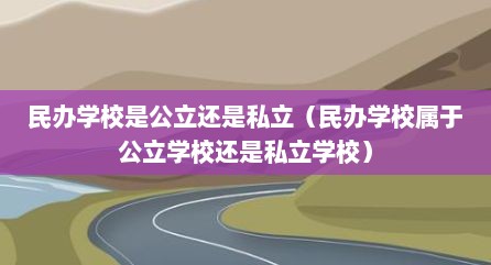 民办学校是公立还是私立（民办学校属于公立学校还是私立学校）