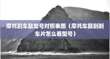 摩托刹车鼓型号对照表图（摩托车鼓刹刹车片怎么看型号）