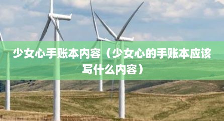 少女心手账本内容（少女心的手账本应该写什么内容）