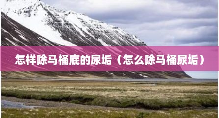 怎样除马桶底的尿垢（怎么除马桶尿垢）