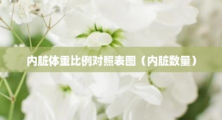 内脏体重比例对照表图（内脏数量）